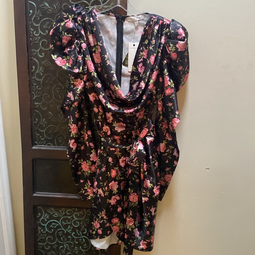 Dollskill Rare London Floral Print Satin Dress NWT